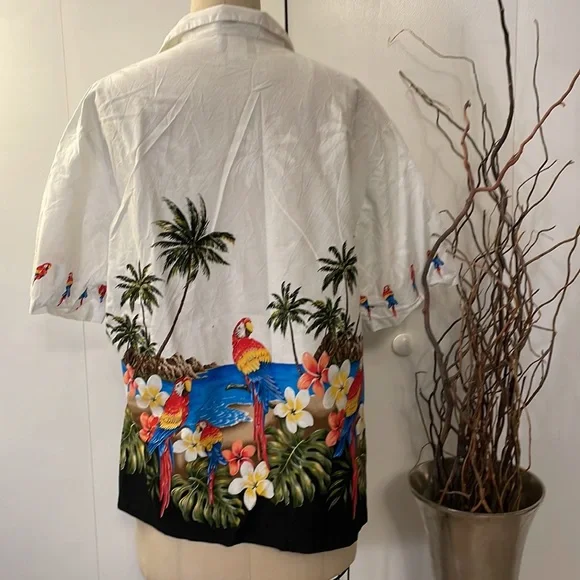 Pacific Legend Hawaiian Shirt Womens Short Sleeve Floral Made In Hawaii - Picture 4 of 7